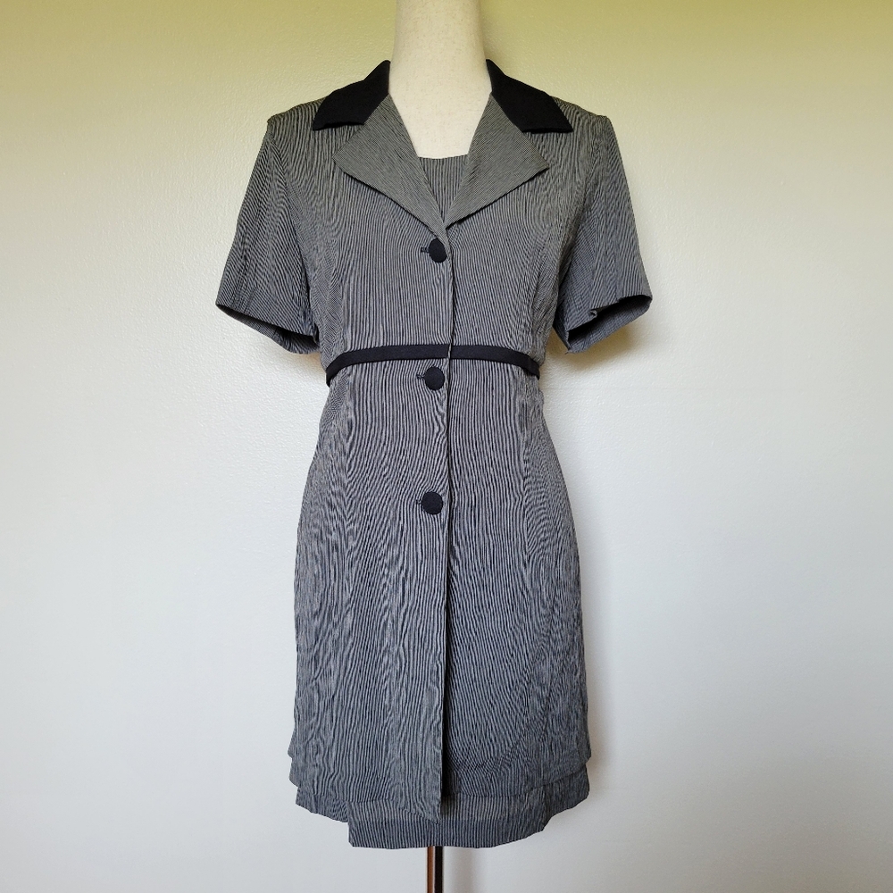 DBY | 90s Vintage Office Shift Dress + Jacket Set